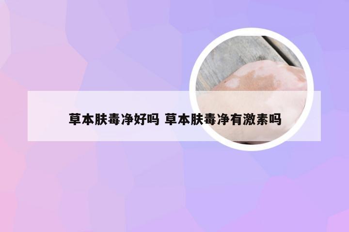 草本肤毒净好吗 草本肤毒净有激素吗