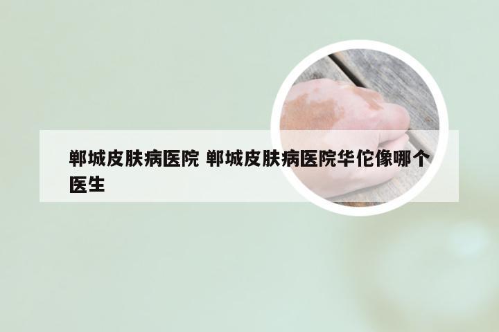 郸城皮肤病医院 郸城皮肤病医院华佗像哪个医生