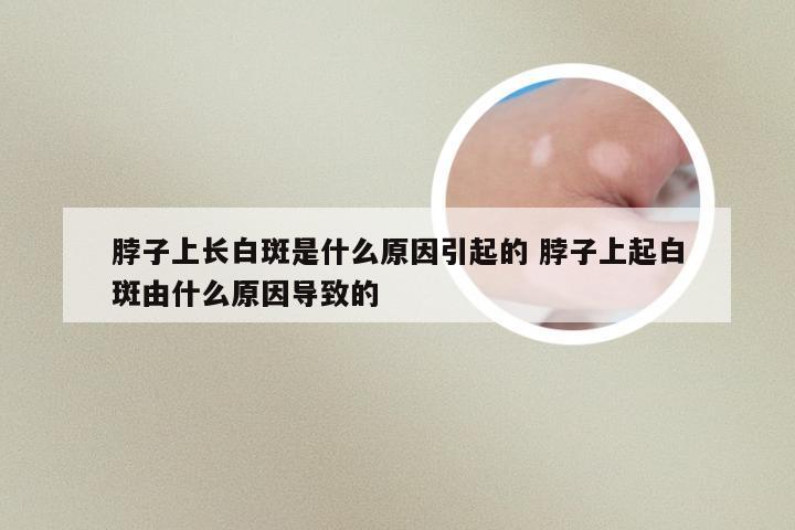 脖子上长白斑是什么原因引起的 脖子上起白斑由什么原因导致的