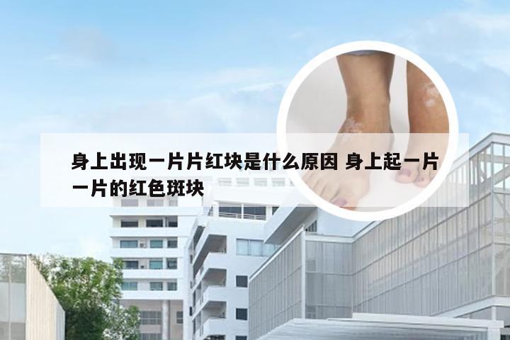 身上出现一片片红块是什么原因 身上起一片一片的红色斑块