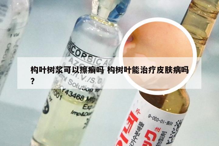 构叶树浆可以擦癣吗 构树叶能治疗皮肤病吗?