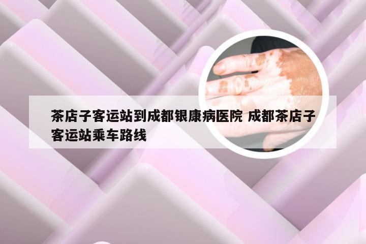 茶店子客运站到成都银康病医院 成都茶店子客运站乘车路线