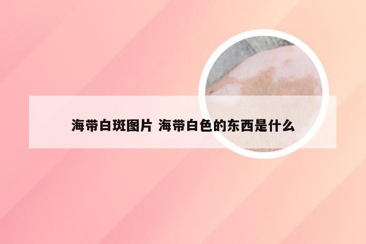 海带白斑图片 海带白色的东西是什么
