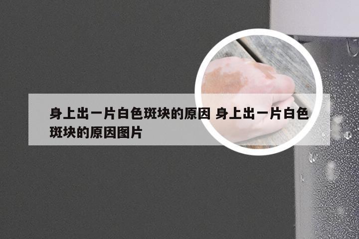 身上出一片白色斑块的原因 身上出一片白色斑块的原因图片