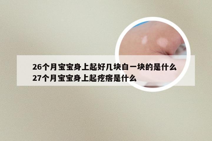 26个月宝宝身上起好几块白一块的是什么 27个月宝宝身上起疙瘩是什么