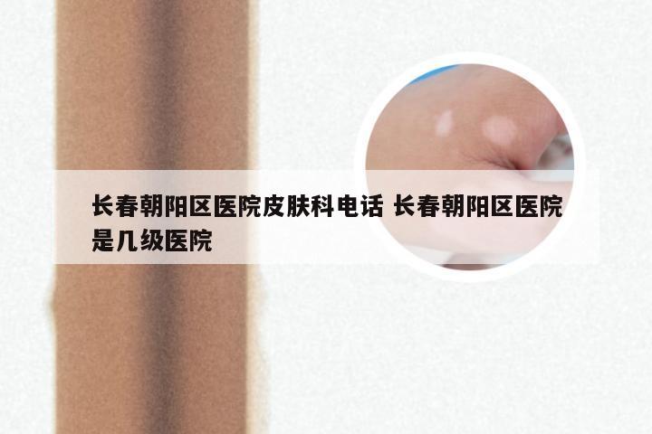 长春朝阳区医院皮肤科电话 长春朝阳区医院是几级医院